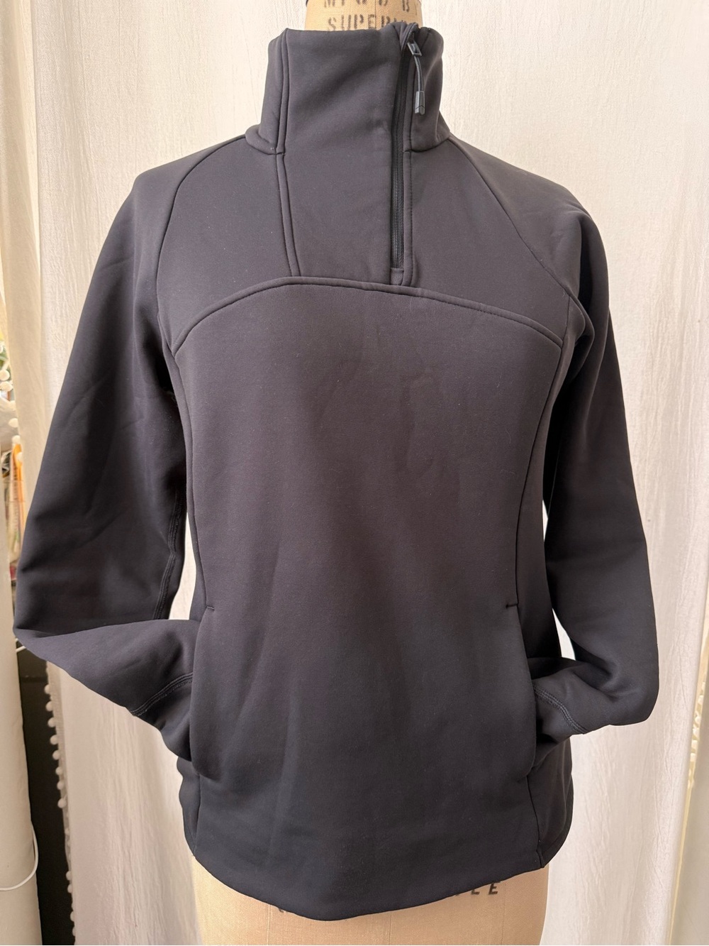 Mountain Hardwear Frostzone Black Quarter-Zip Pullover Jacket sz S